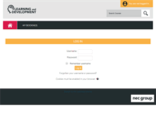 Tablet Screenshot of learnspace.necgroup.co.uk